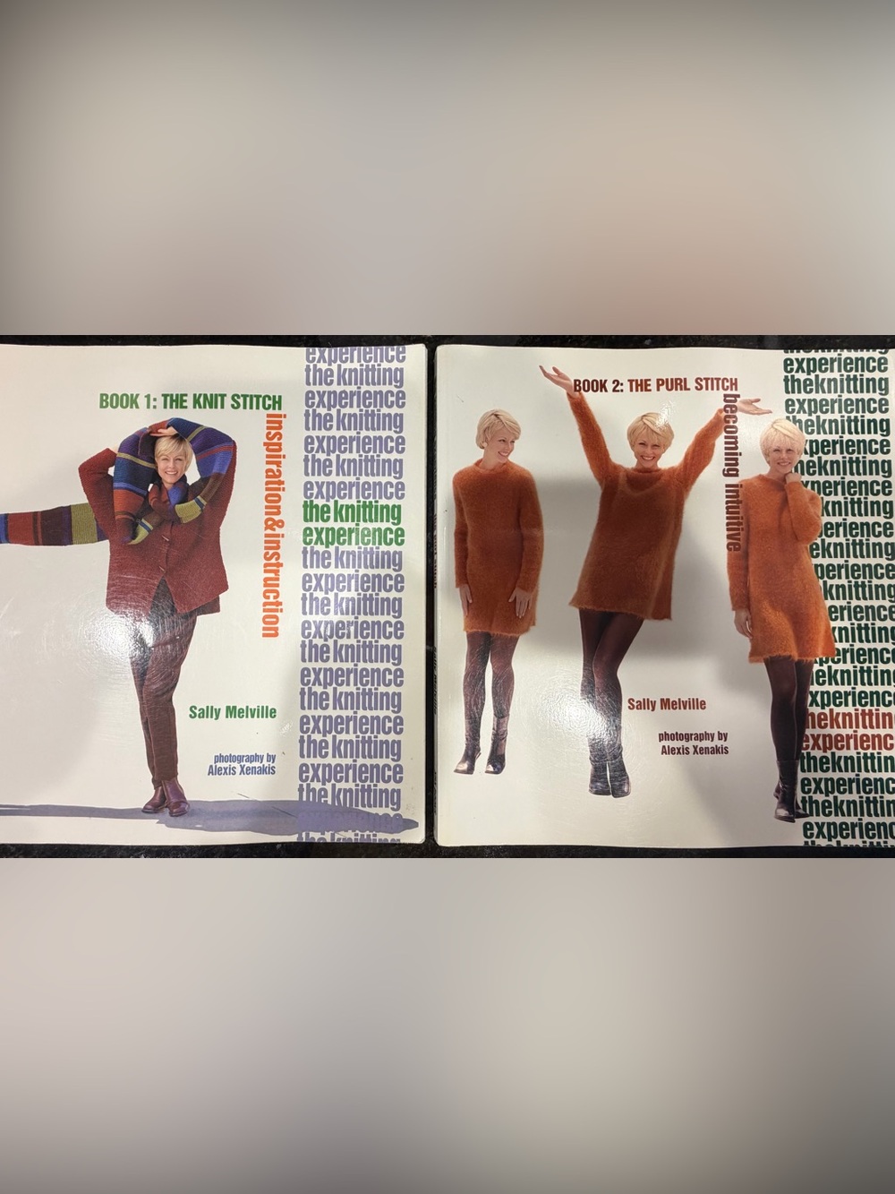 Sally Melville Knitting Books Set - Orange Knitwear Covers